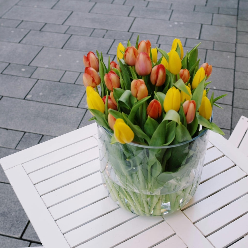 Kleuren mix tulpen